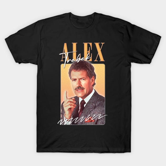 Alex Trebek -- Retro Aesthetic Fan Design T-Shirt by DankFutura